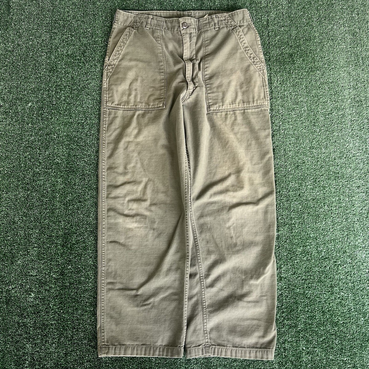 VTG 70s Vietnam War OG-107 Type 1 Zipper Fly Baggy Straight VTG 70s Vietnam War OG-107 Type 1 Zipper Fly Baggy Straight