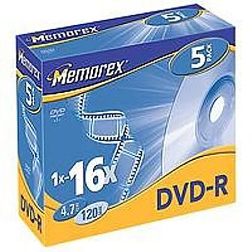 DVD-R Memorex Professional 16 speed Pack of 5 Jewel Case (70% Off) - Picture 1 of 1