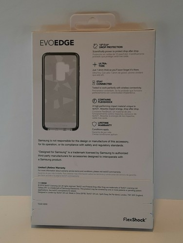Tech21 EvoEdge Samsung Galaxy S9+ Protective Case Smokey Black T21-6670 - Picture 2 of 2