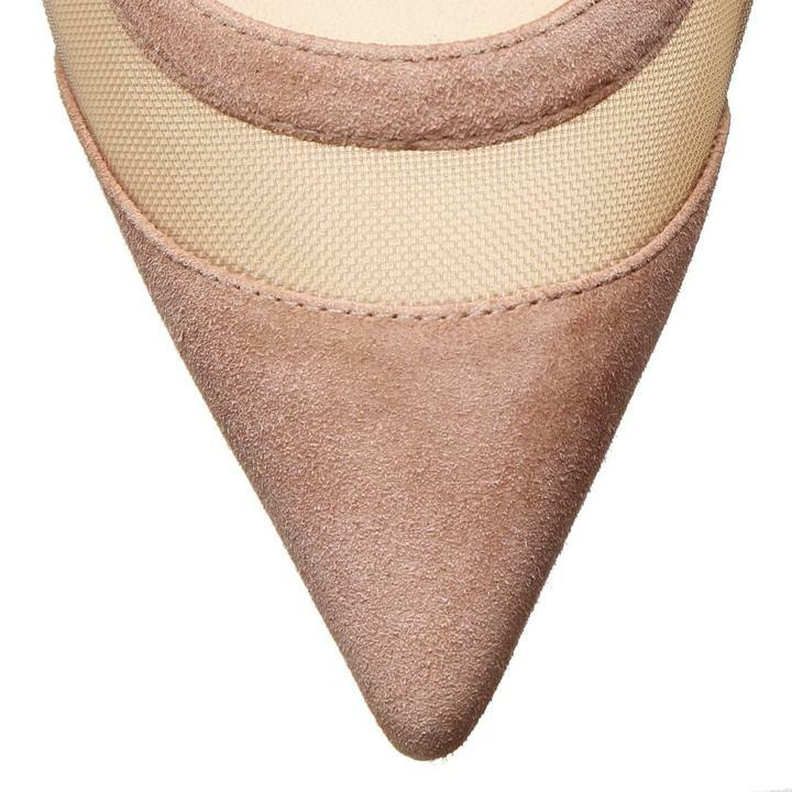 NIB NEW Christian Louboutin Galativi 70 mesh suede pumps nude