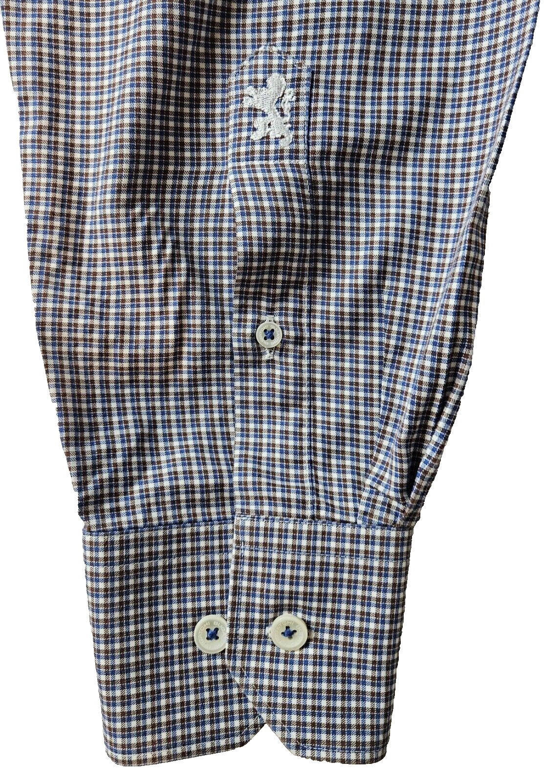 Bugatchi Mens Collared Button Down Plaid Shirt Si… - image 4