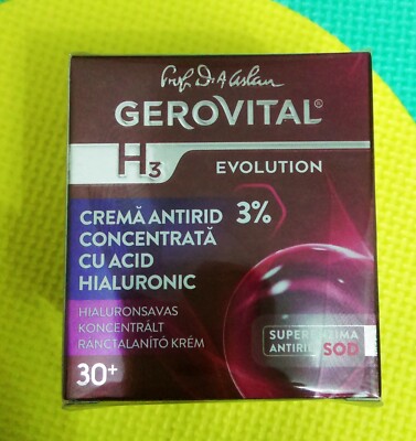 Gerovital evolution anti-wrinkle day and night cream with hyaluronic acid