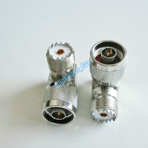 UHF SO-239 female to N male right angle 90° RF adapter connector - Picture 5 of 6