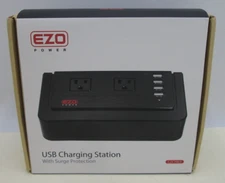 New in Box  EZO  Power  USB  Charging Station  EZCH63  Black