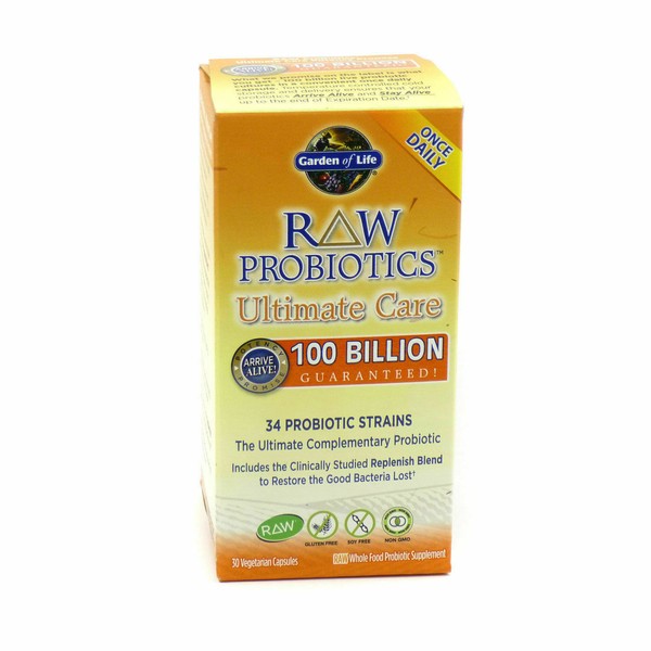 Garden of Life Raw Probiotics Ultimate Care 100 Billion 30 Veggie