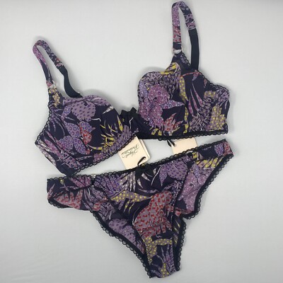 Agent Provocateur Riva Multi Silk Set 34D/2 NWT