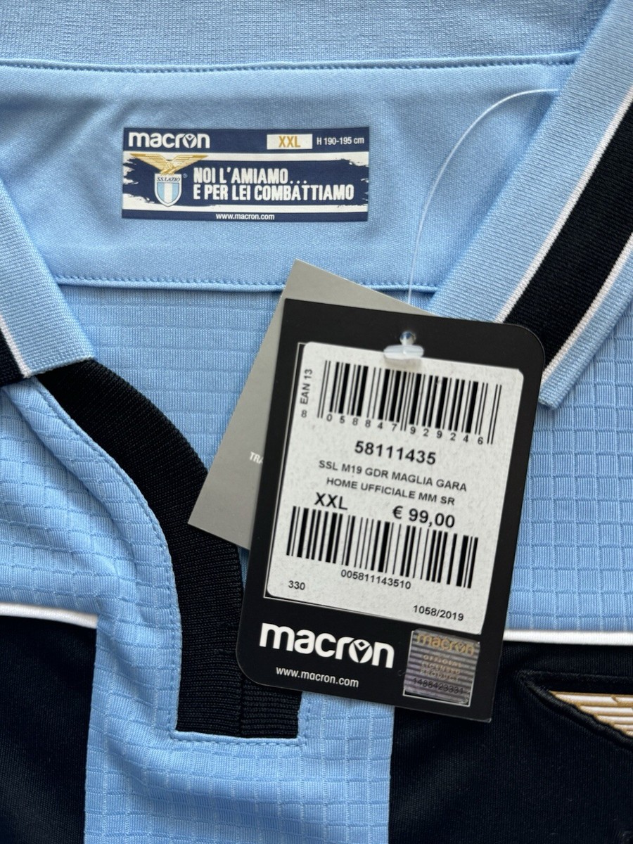 2019/20 Lazio Home Jersey 120 Years Anniversary Macron 2XL Soccer