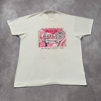 Vintage 80s Quicks Music Store Shirt Size XL Single Stitch Phoenix Arizona  