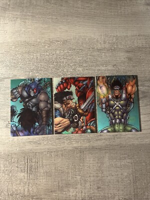 1996 THE PROPHET FLEER SKYBOX COMPLETE INSERT 3 CARD WIGGLE SET LENTICULAR W1-W3