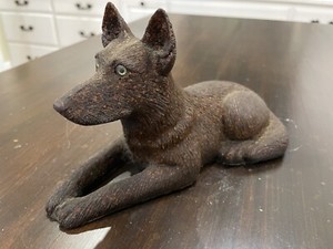 Brown Doberman Pinscher Dog 8" Figurine Statue Excellent B34