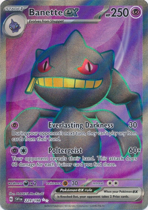Banette ex - 229/198  Ultra Rare Scarlet & Violet Base Set Pokemon TCG