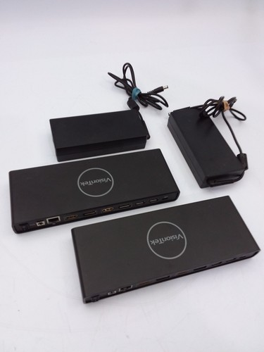 Lot of 2 VisionTek VT4500 Universal Laptop Docks – Dual 4K Output - 第 1/4 張圖片