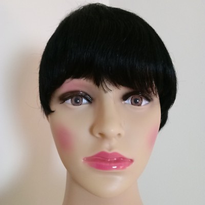 Human Hair Hhsunshine Boy Cut Cap Weave Color 1 Black Wig Ebay