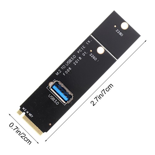 3 Pieces Riser-Karte USB-Erweiterungskarte Computer-PCIe-USB-Adapter - Afbeelding 3 van 12