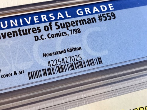 1998 ADVENTURES OF SUPERMAN #559 ONLY ONE ON CENSES POP 1 RARE NEWSSTAND CGC 9.8 - Picture 4 of 9
