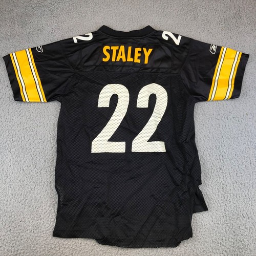 Pittsburgh Steelers Staley #22 Jersey Youth Medium 10-12 Black NFL Reebok - Picture 15 of 21