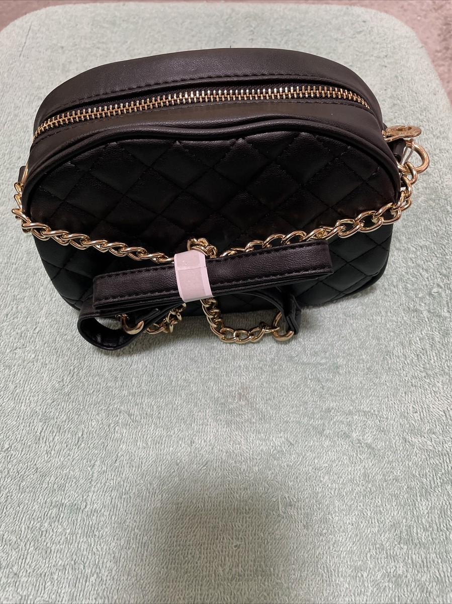 Valentino Orlandi Diamond Quilted Crossbody Black Shoulder