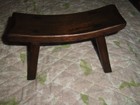 Handcrafted Natural Dark Wood Vintage Tribal Sleep Bench to Support Head & Neck — photo 8