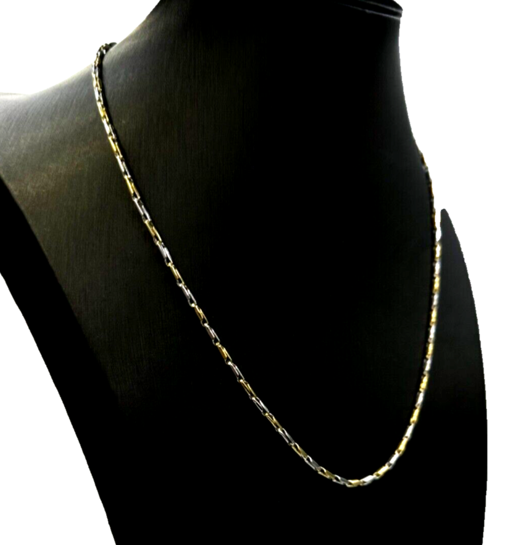 Catenina Oro Giallo 585 Uomo Bizantina Largh. 2,3 Mm Lunga 55 Cm - Fatta In Germania - 2