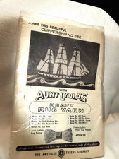 New Aunt Lydia's Punch Needle Rug or Wall Hanging Clipper Ship 662 Canvas