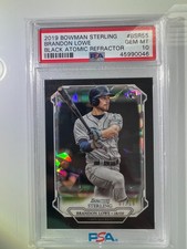 2019 Bowman Sterling Brandon Lowe Black Atomic Refractor 07/10 PSA 10 Rookie