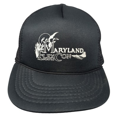 Maryland Flex Con Snapback Trucker Hat Black One Size Adjustable Rope AmaPro