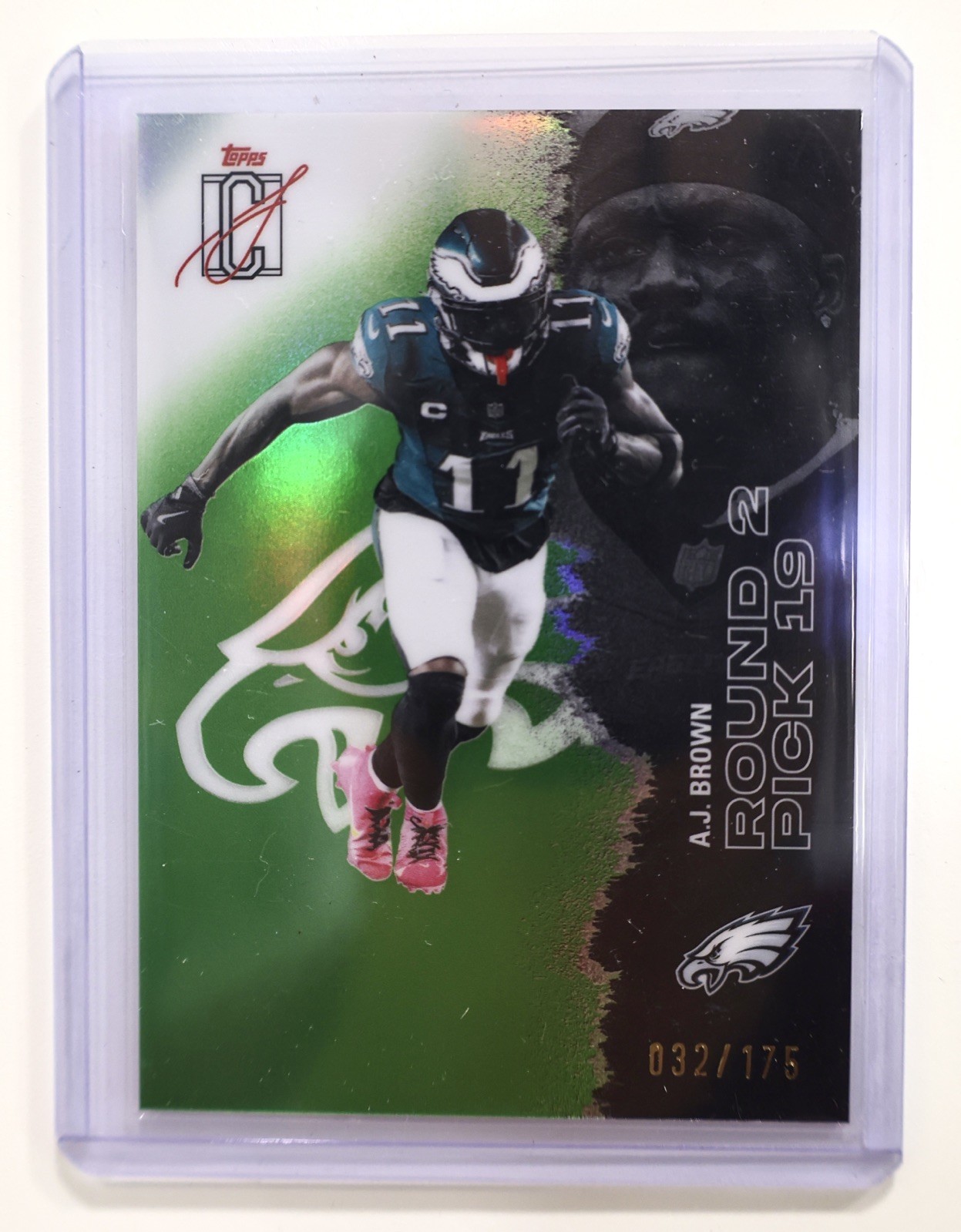 2025 Topps Signature Class A.J. BROWN #93 Lime Green Refractor /175 Eagles