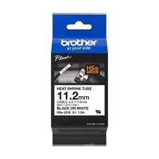 Brother Genuine Pro Tape HSe-231E Heat Shrink Tubing - Black on White