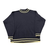 VTG Pendleton Wool Sweater Button Accents Blue S USA Made