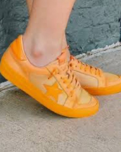 NEW Vintage Havana Extra Upper Sneakers Orange Size 7 - Picture 5 of 5