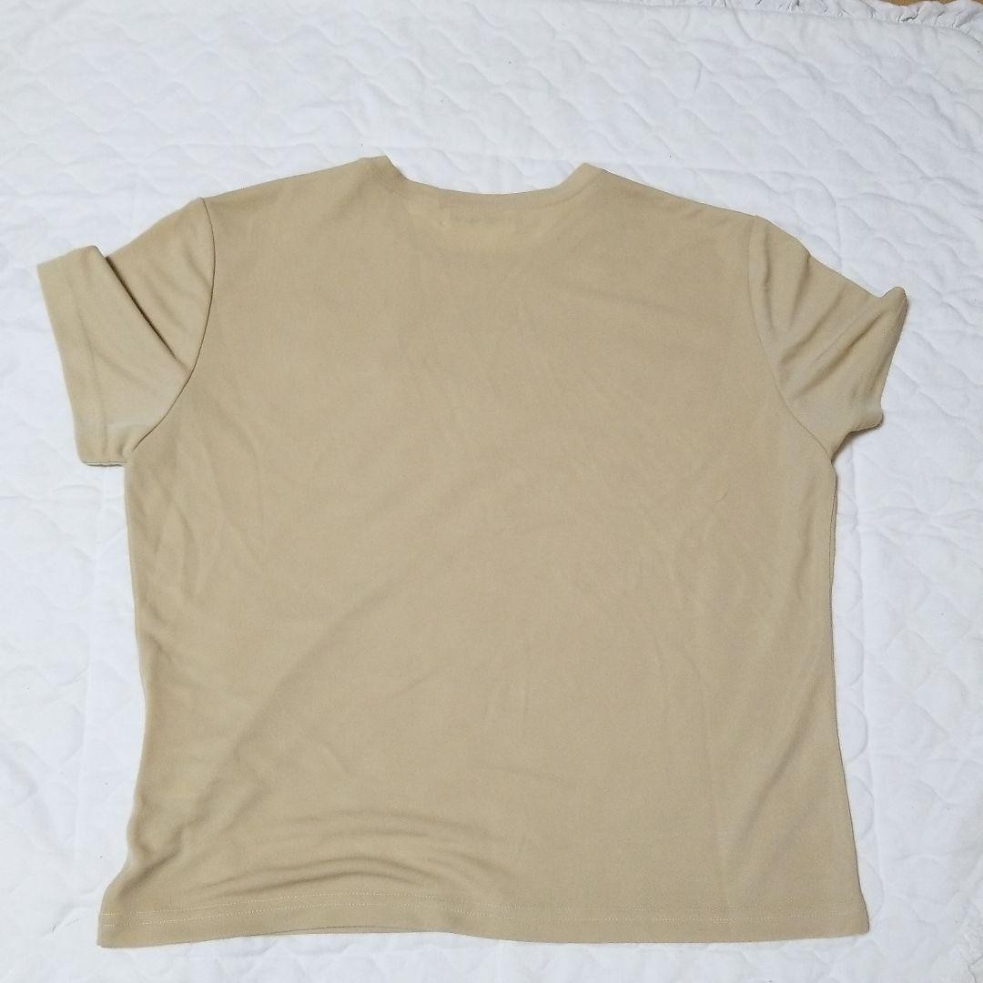 Autentica T shirt Yves Saint Laurent manica corta beige chiaro taglia M donna