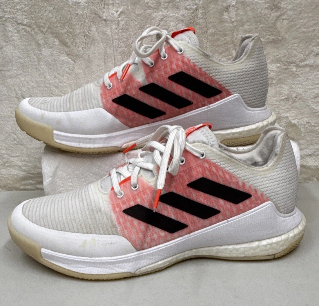 Adidas Mens Sz 8.5 - CrazyFlight Shoes Cloud White/Core Black