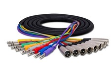 Hosa STX-802M 8-channel 1/4" TRS Male to XLR Male Balanced Snake 6.6 foot