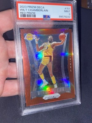 2023 Prizm Deca Wilt Chamberlain Red Prizm /199 PSA 9