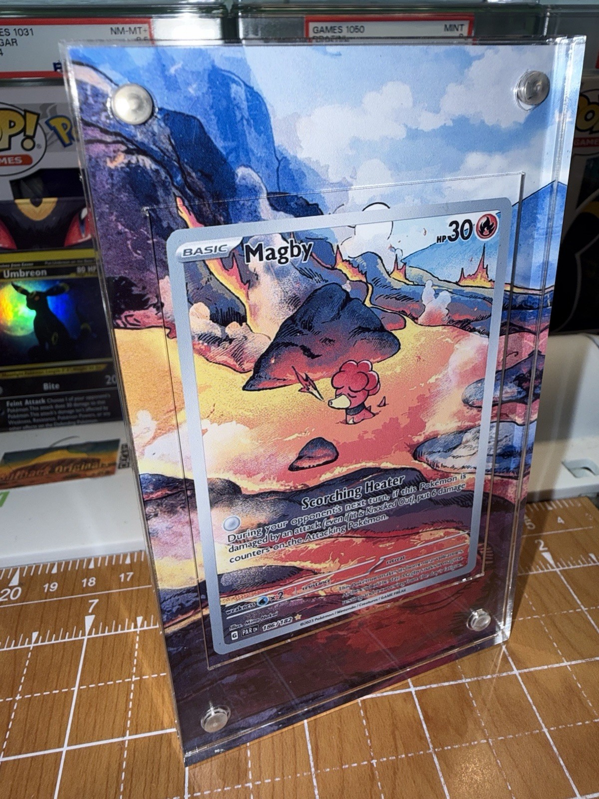 MAGBY 186/182 POKEMON TCG - PARADOX RIFT Magnetic 🧲 Extended Art Case