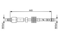 Bosch Bremsschlauch Beidseitig, Vorderachse U.A. FüR CitroËN, DS