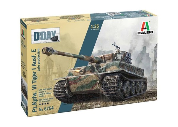 1:35 Italeri Pz.Kpfw. Vi Tiger I Ausf. E Late Production Kit IT6754 Modellbau-image