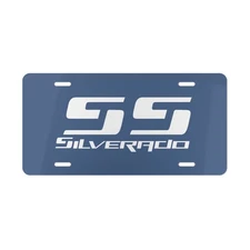 Chevrolet Silverado SS Front License Plate Tag Vanity Style Auto Metal Aluminum