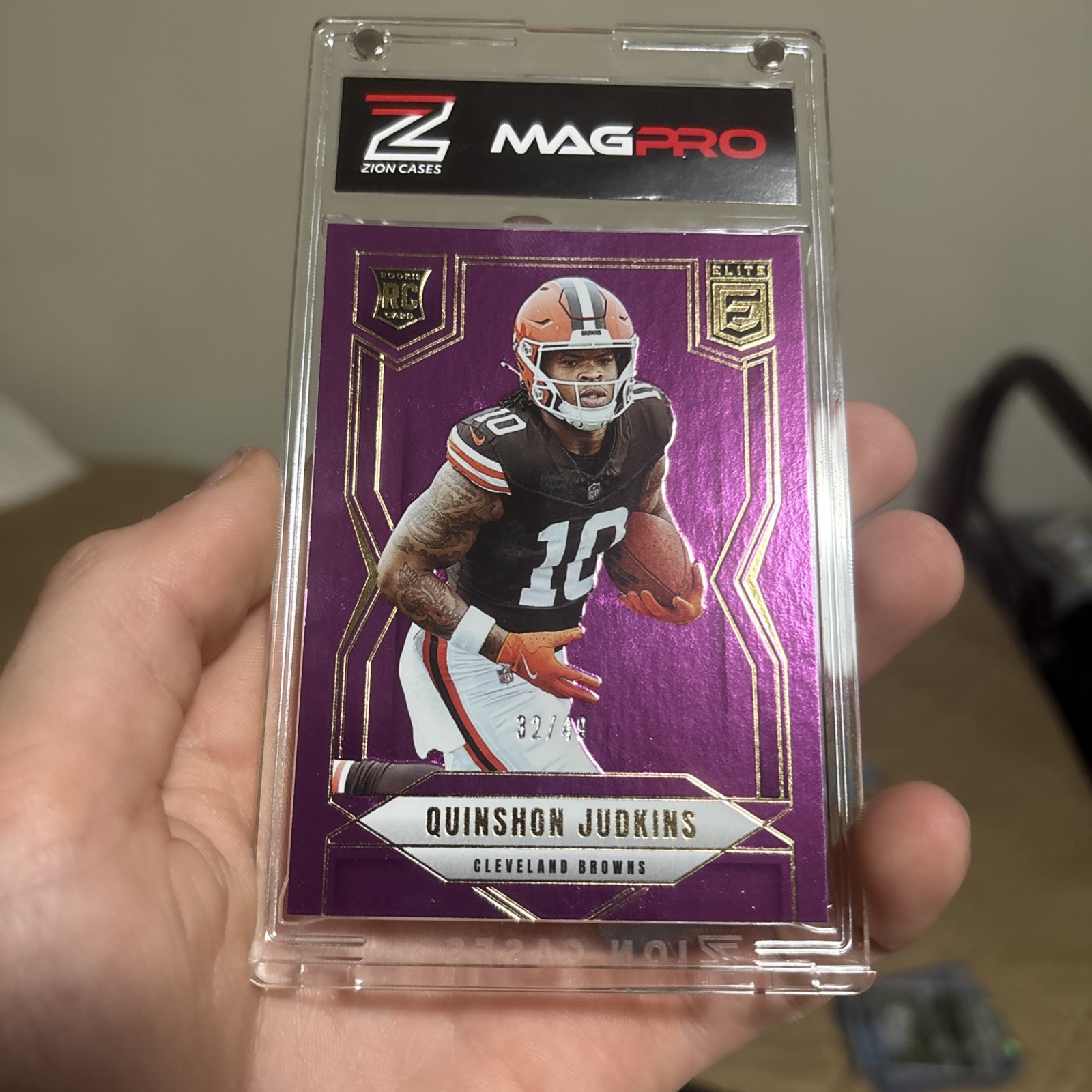 2025 Panini Donruss Elite Football Quinshon Judkins RC Rookie Purple 04/49 #121