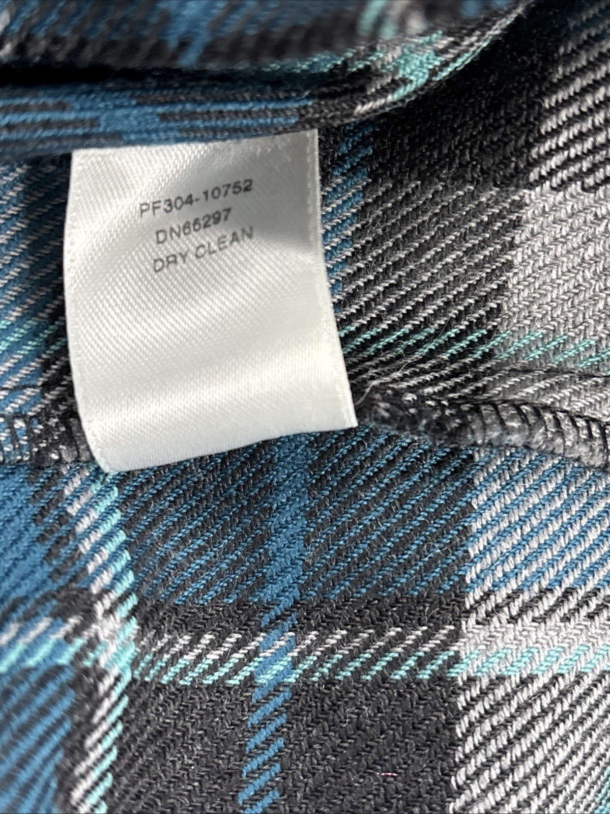 Pendleton Blue/ Gray Plaid Virgin Wool Button Up … - image 7