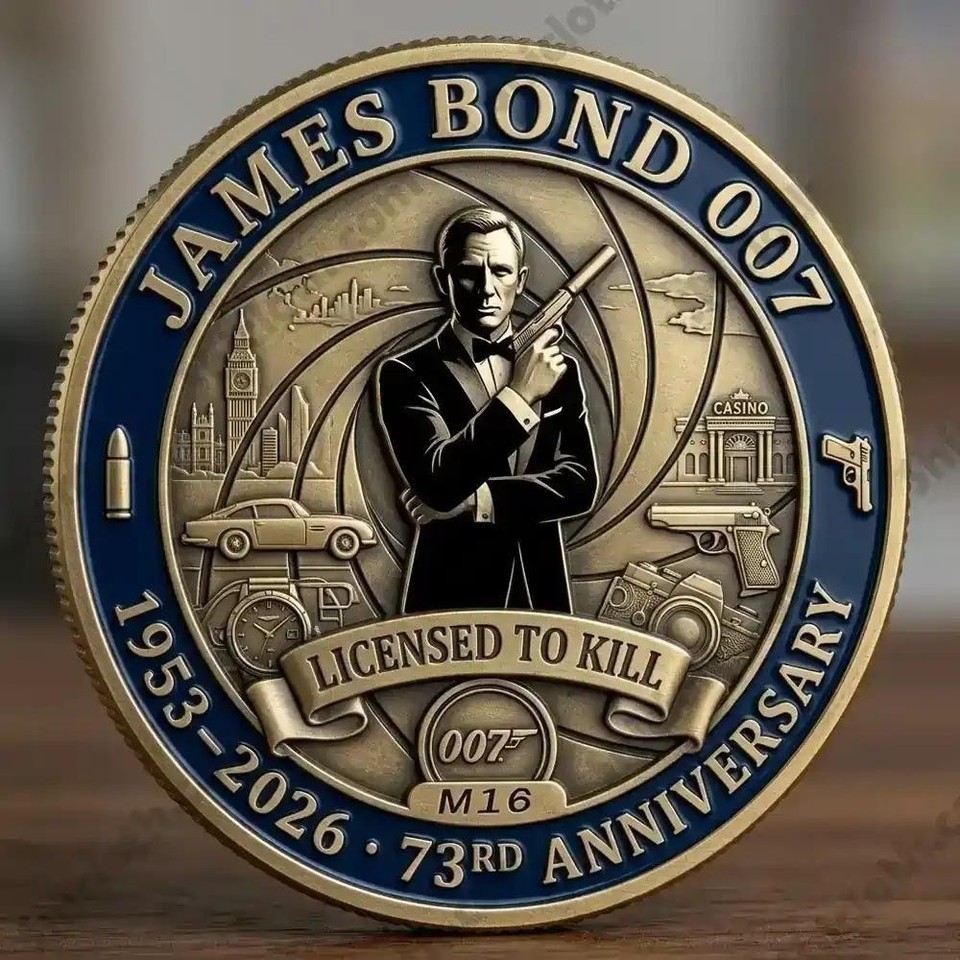 James Bond 007 73 Years Collectible Coin