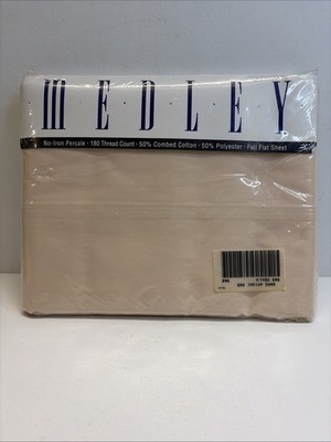 VTG Sears Medley Full Flat Sheet Set-bedding-Indian Sand Color -New In Package