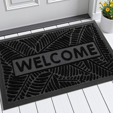 Welcome Mat Indoor Outdoor, All-Season Waterproof Front Door Mat, Sturdy Natu...