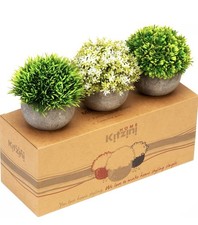 Kitzini Artificial Plants, Pack of 3, High-Quality Home Decorative Plants NEW