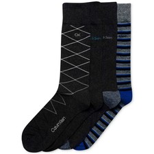 Calvin Klein Cotton Blend 4 Pack Crew Socks Men's One Size Multicolor