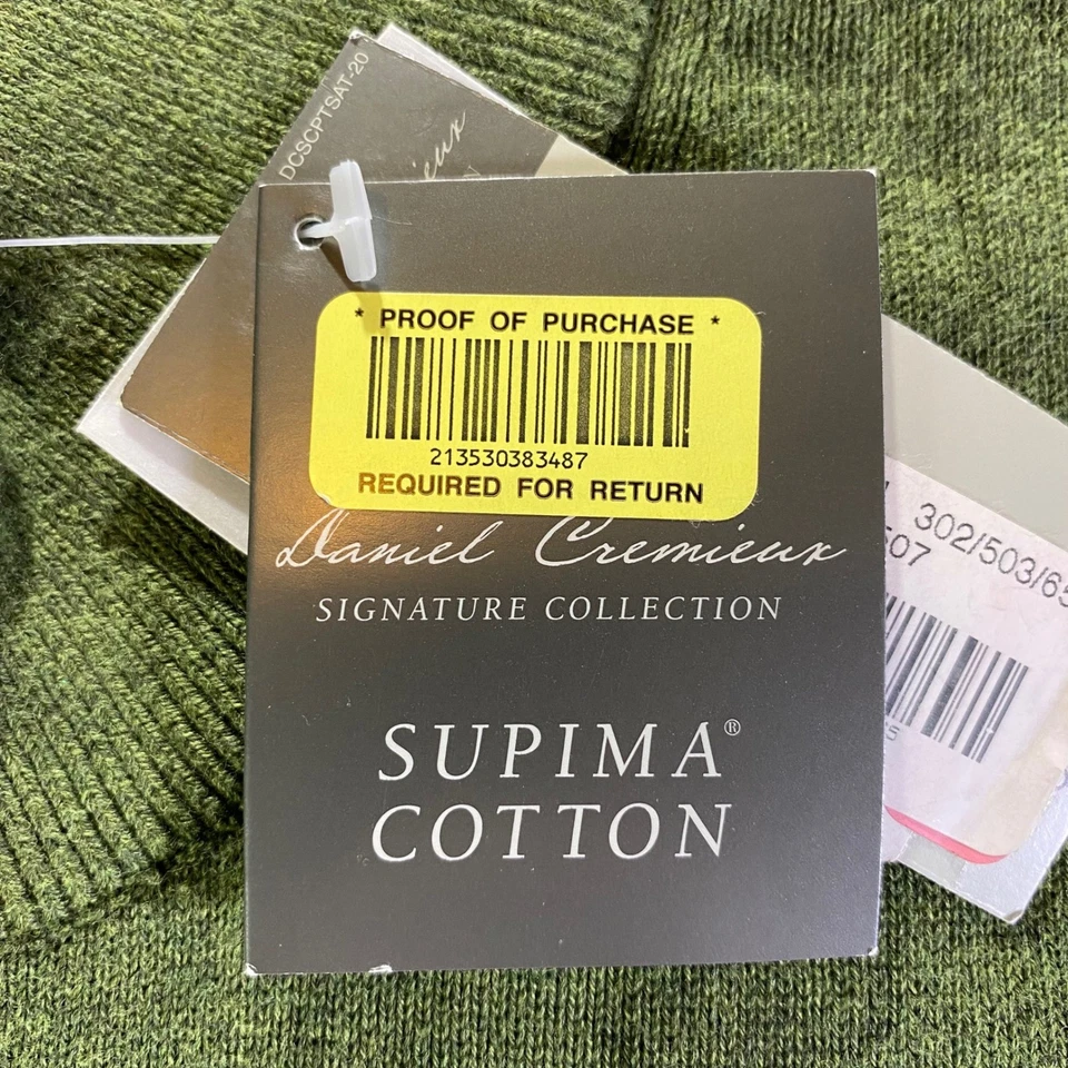 Daniel Cremieux Mens Green Supima Cotton 1/4 Zip Sweater Vest XL NWT - Image 2 of 4