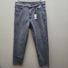 Express NWT Denim High Rise Tapered Ankle Jeans Washed Gray Women's Size 10R