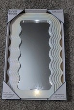 Room 2 Room Iridescent Wavy Framed Accent Mirror Wall Mount 10x16.14"