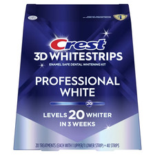 Crest 3D Whitestrips Professional White At-home Teeth Whitening Kit, 20 Treatmen