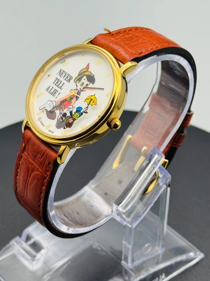 Reloj Hombre Disney Pinocho Pedre Cricket Pequeño Nariz Creciente Manos Móviles Foto 2 de 4